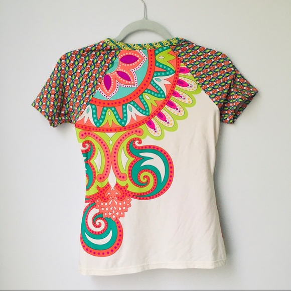 Trina Turk Rashguard Swim Top Carnavalesque M - Picture 4 of 5